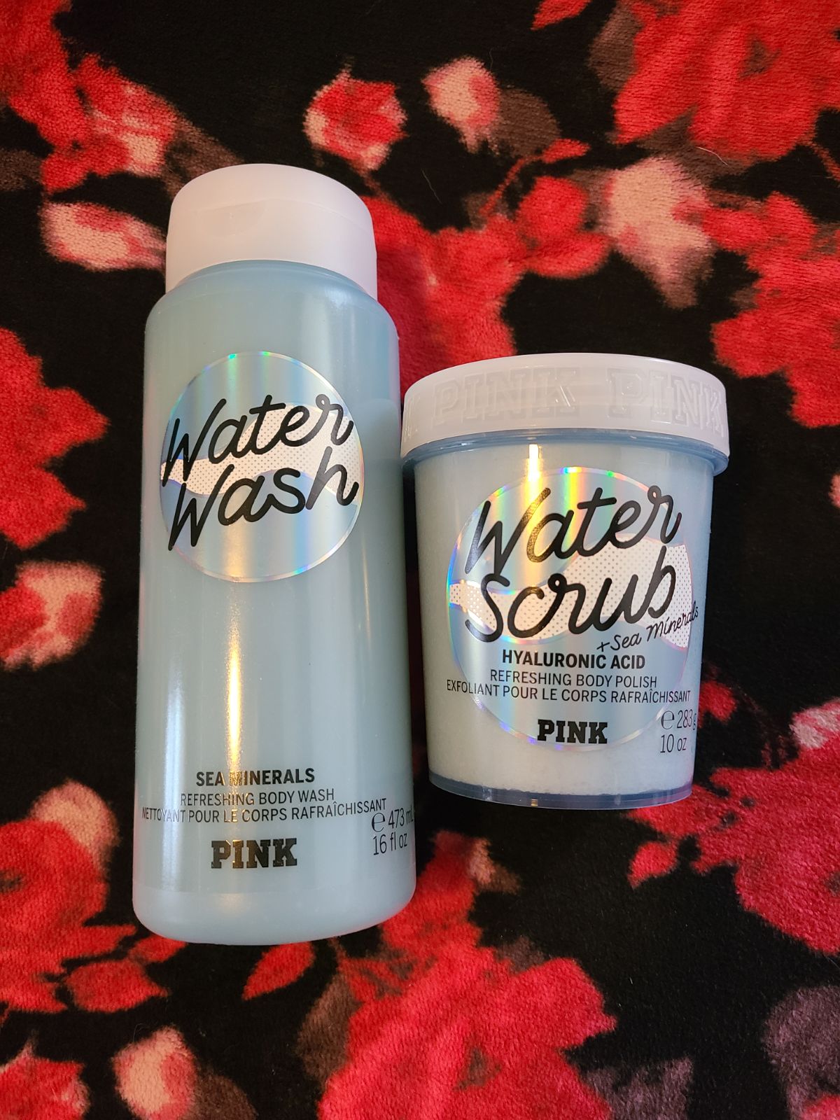 PINK NEW Water Body Wash & Body Scrub