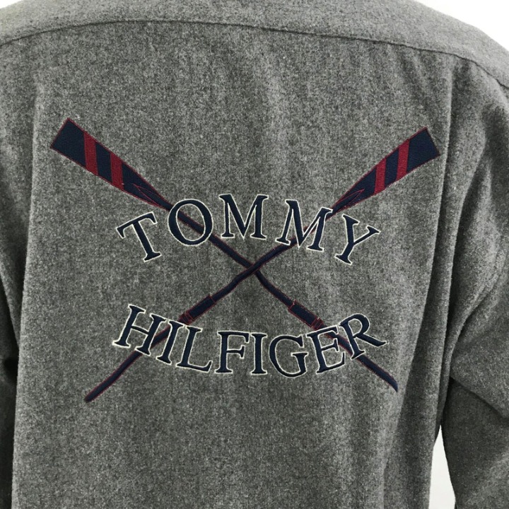 Vtg Tommy Hilfiger Shirt Double Side XL