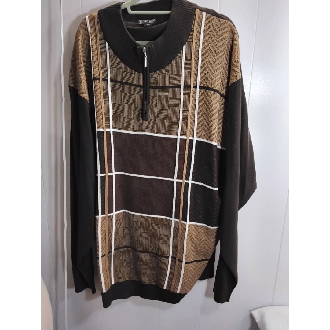 Stacy Adams Brown/Beige/Rust Winter Sweater Walking Leisure Outfit Size 5XL