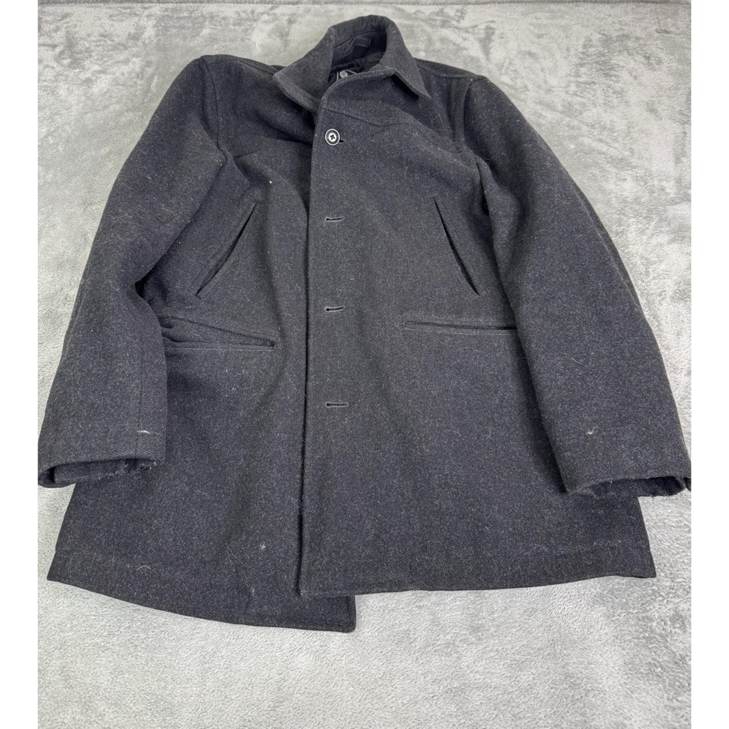 J. Crew University Wool Jacket Men's Size Medium Black Stadium Cloth