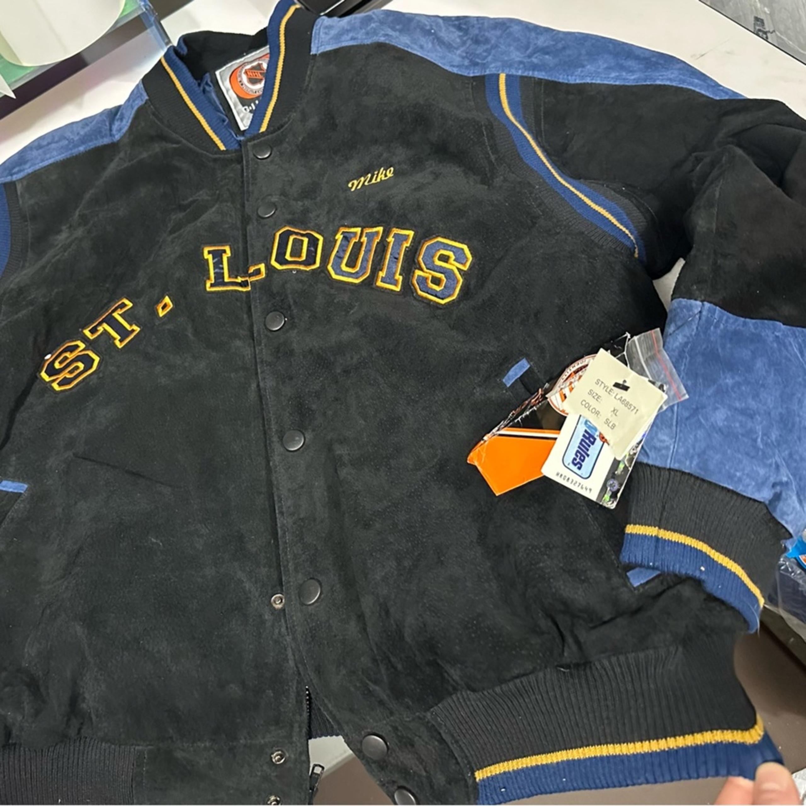 Officially Licensed NFL St.Louis Blues Men's Suede Jacket G-III NWT in Size XL