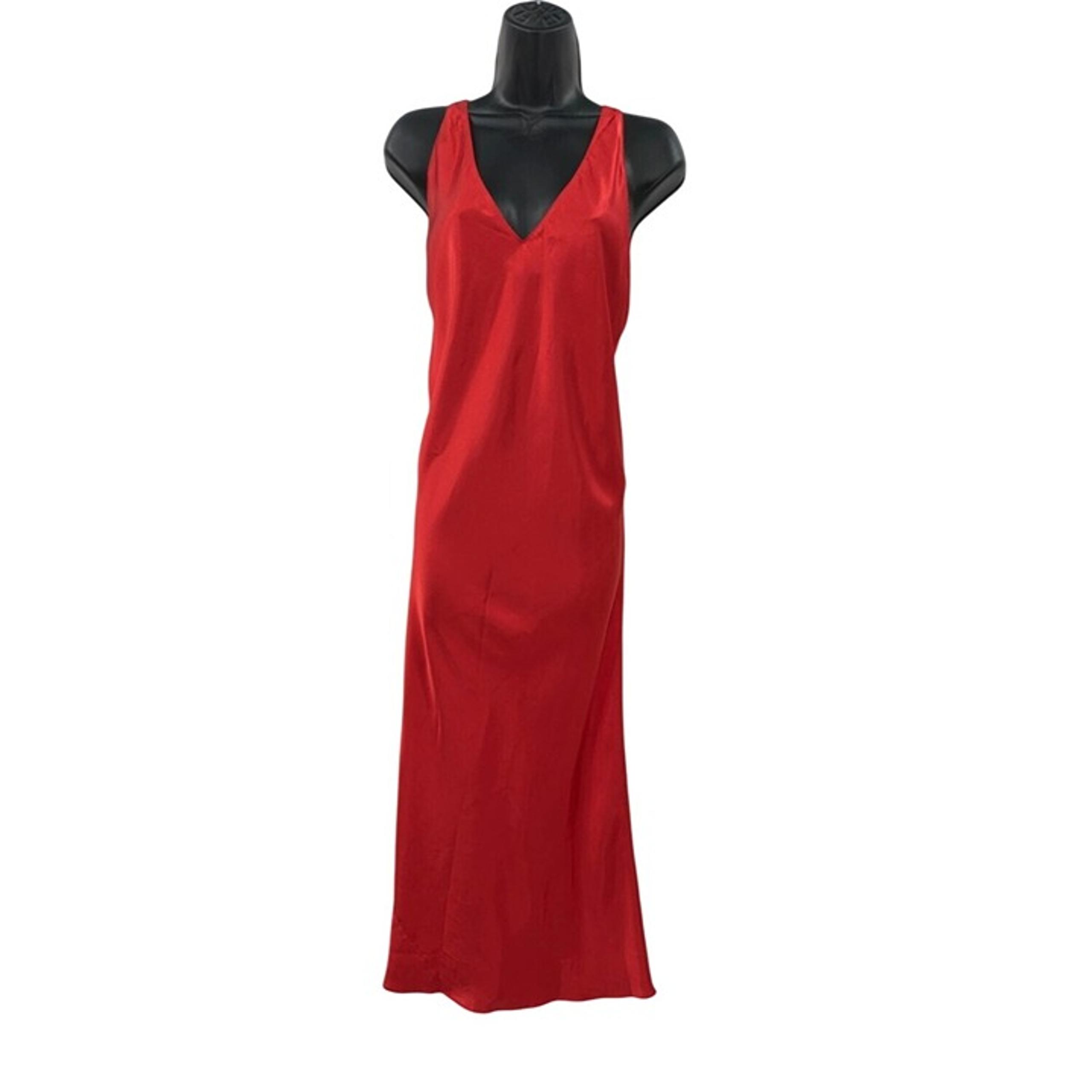 Fredericks of Hollywood Maxi Slip Dress Women Size M Nightgown Satin Y2K Elegant