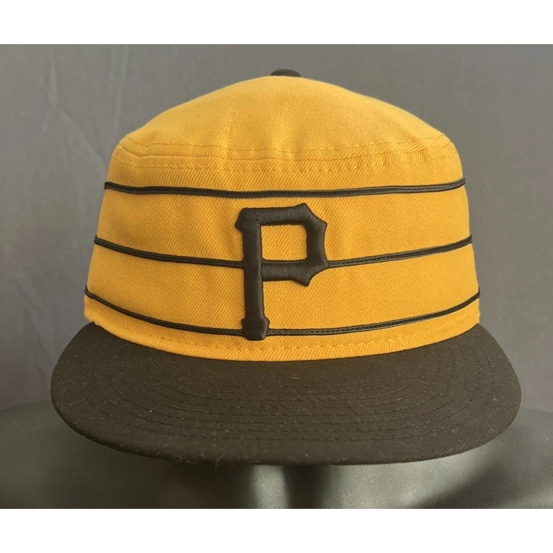 Pittsburgh Pirates Pillbox Hat Fitted Sz 7 1/4 New Era Official On-Field Cap