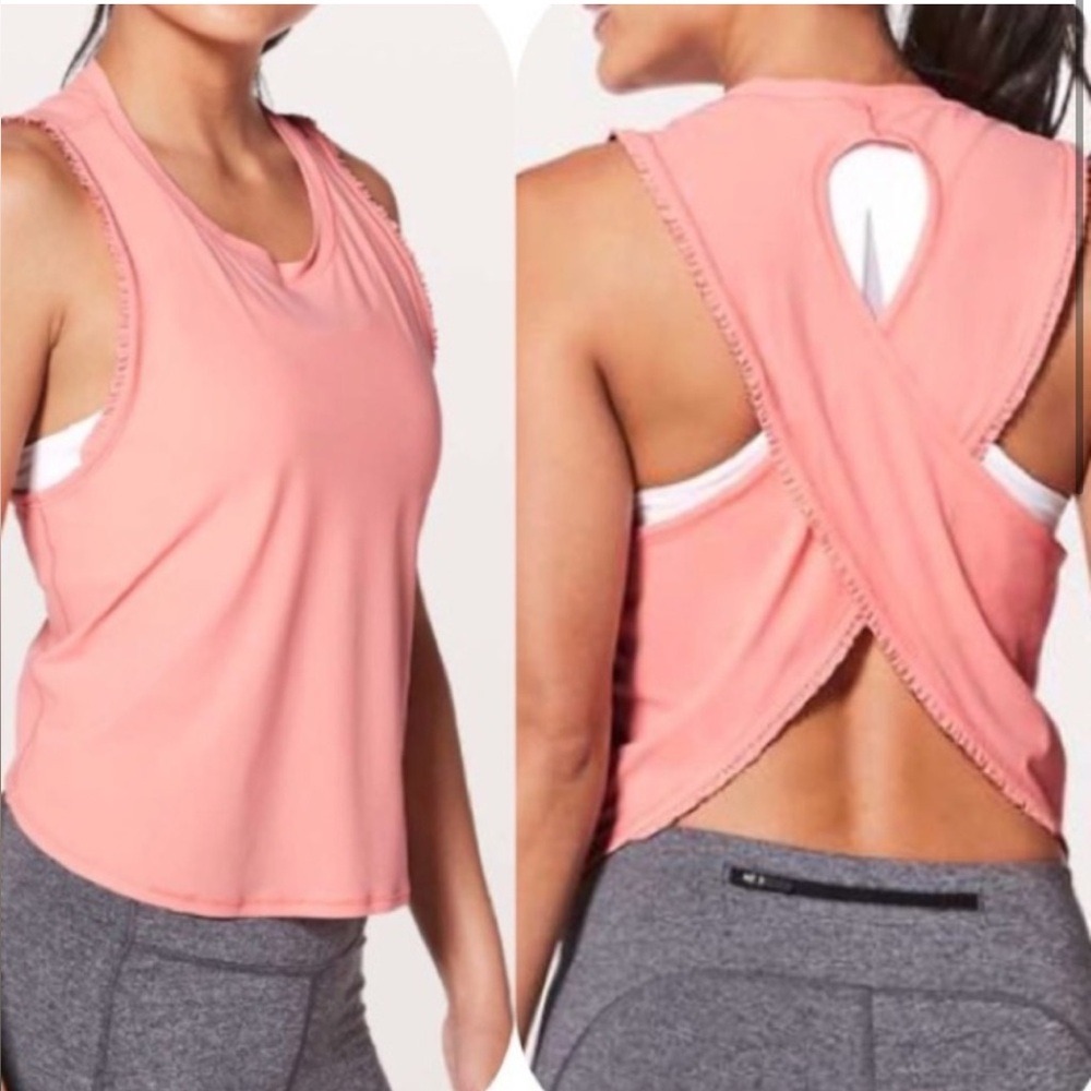 Like new LuLuLemon Fast As Light Muscle Tank Neon Coral