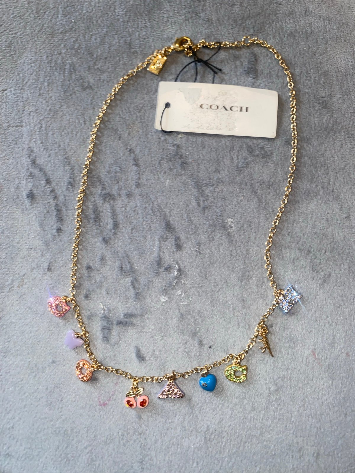 BNWT Coach Cherry And Heart Charm Necklace 165
