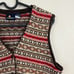 90s brown striped sweater vest