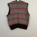 90s brown striped sweater vest