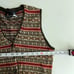 90s brown striped sweater vest