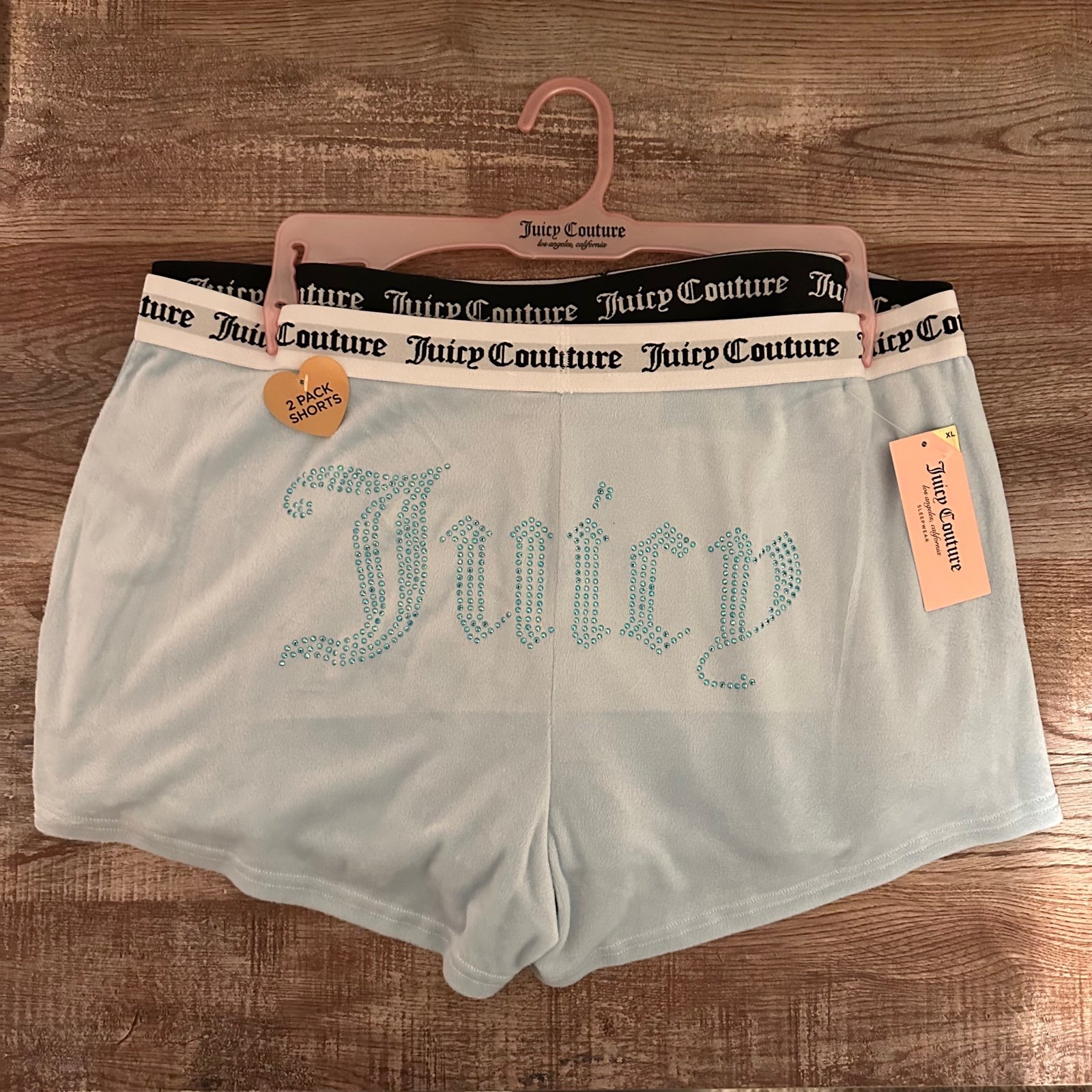 Juicy Couture 2PCK Velour Sleep Shorts, X-Large