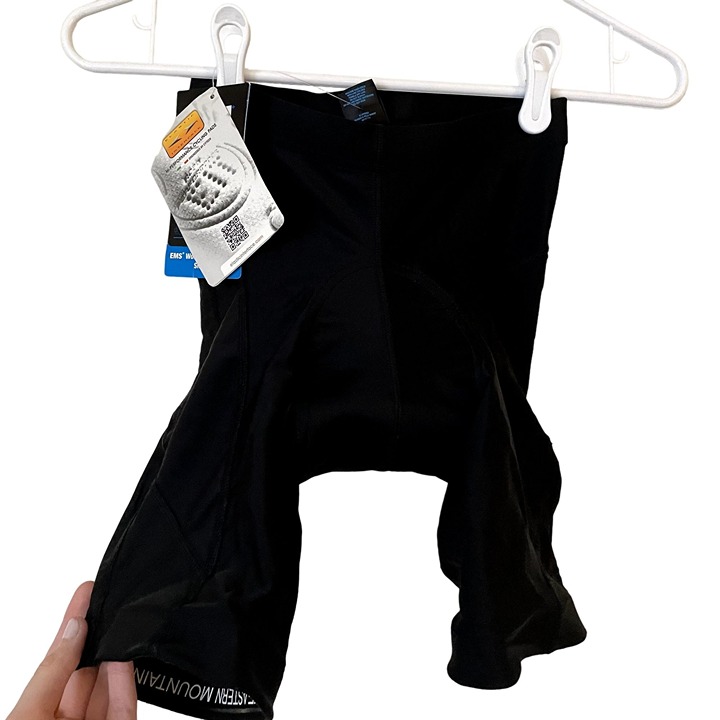 Eastern Mountain Sports velo bike shorts black cushioning padding athletic
