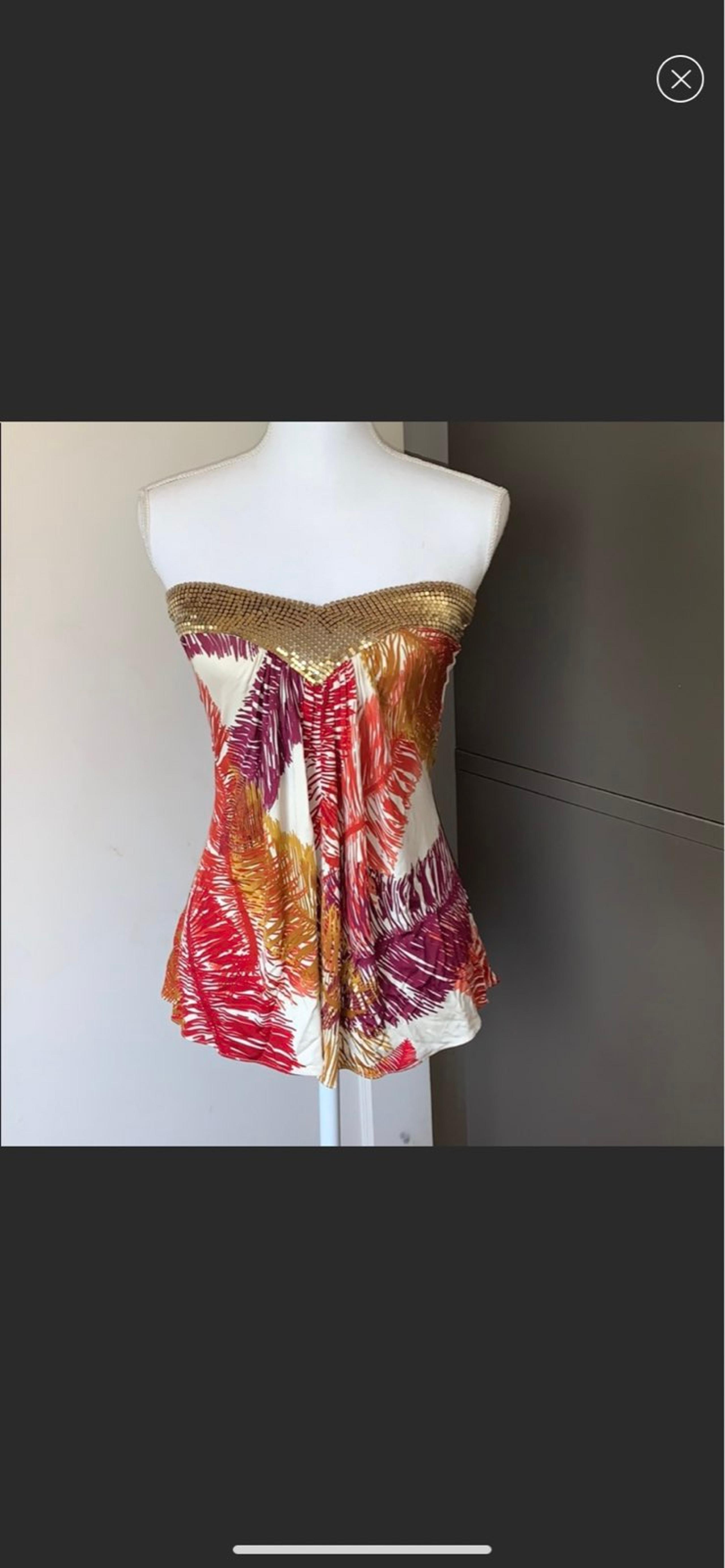 Sky Silk Strapless Top w/ Mesh Hardware