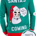 Men's Santa's Coming Ugly Xmas Sweater M