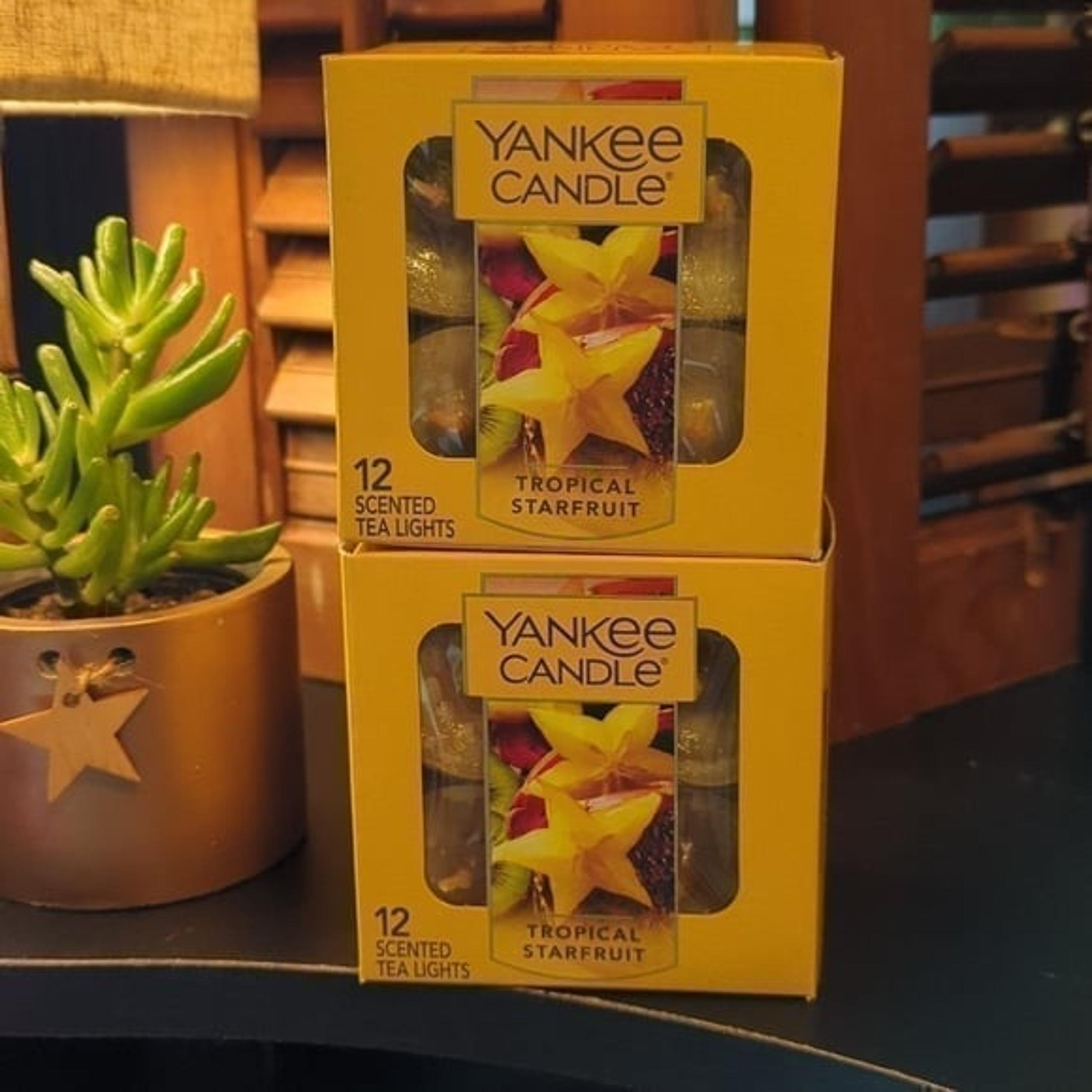 Yankee Candle Tea Lights Fruity Tropical Starfruit lot of 2 boxes NEW NIP OOS