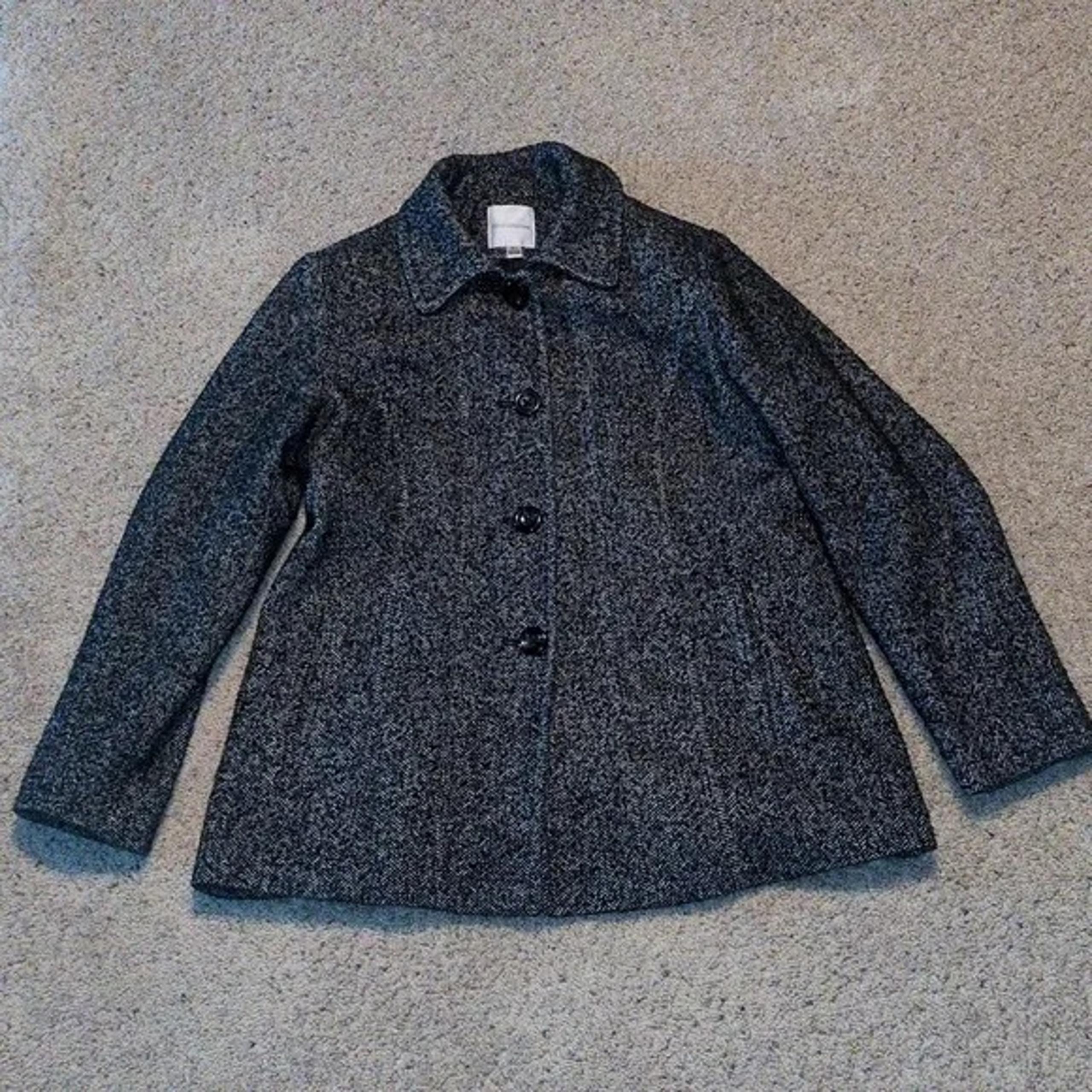 XL Croft & Barrow Wool Blend Black-and-White Winter Coat