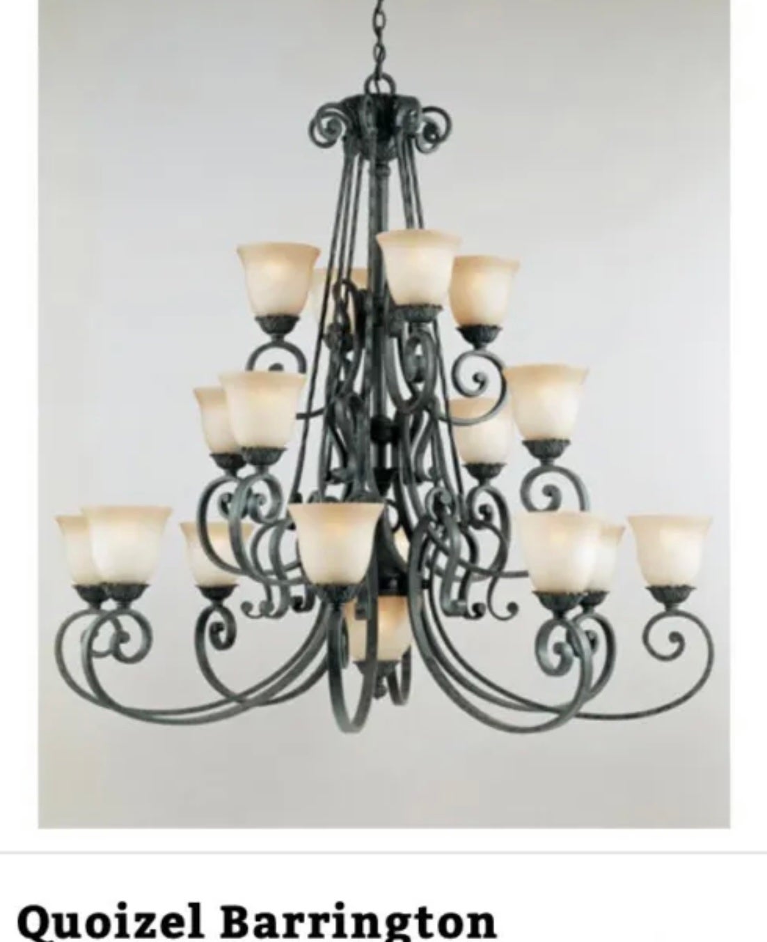 Large Quoizel Barrington 17 Globe Ceiling Chandelier - 87” x 47”
