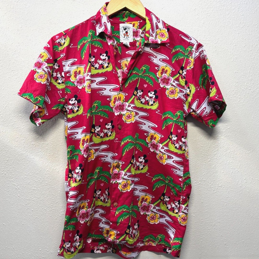 Mickey & Co. Vintage 1990s Hawaiian Style 100% Cotton Shirt Sz XS