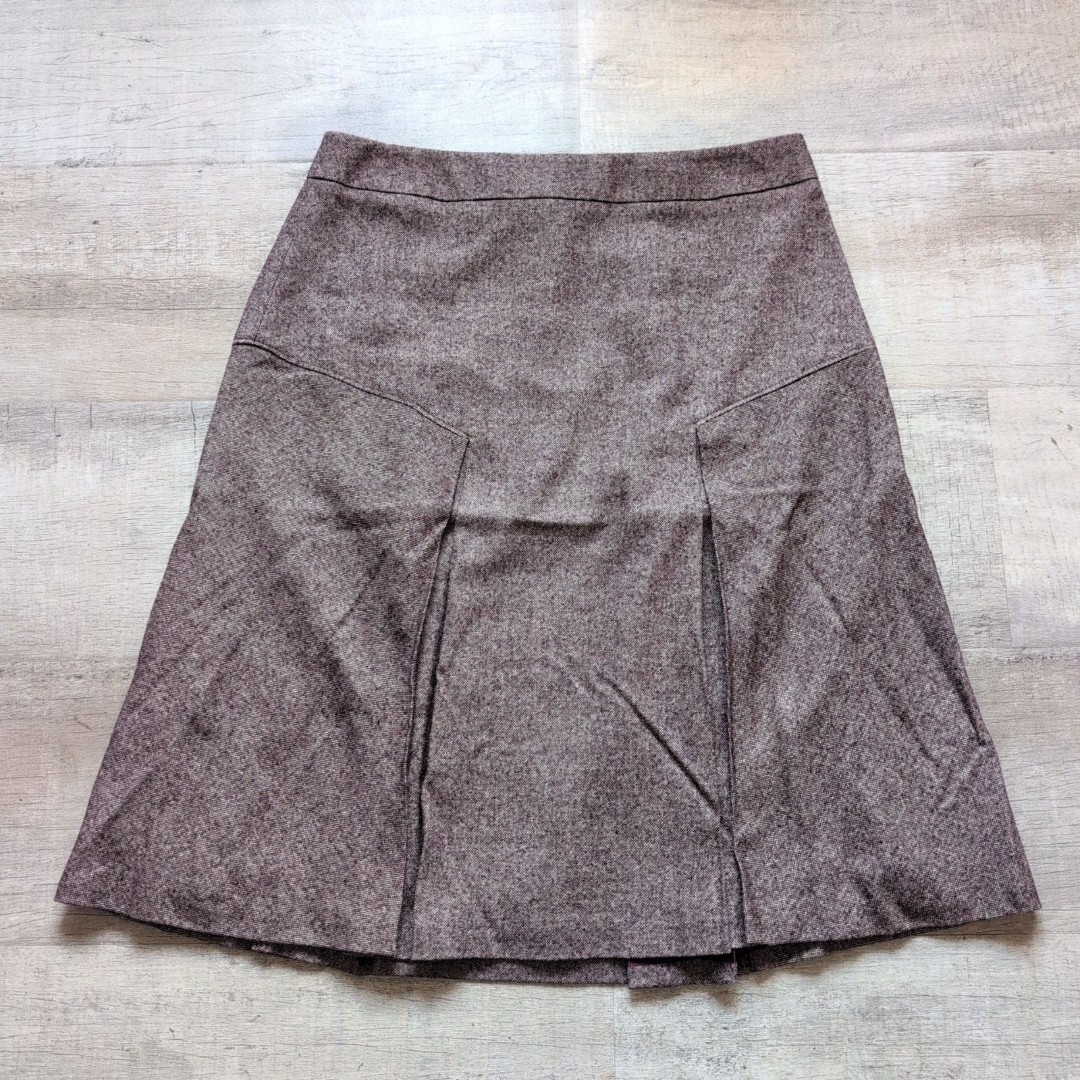 NWT Brooks Brothers Silk Wool Knee LENGHT Skirt SZ 4 Pleated Preppy 198