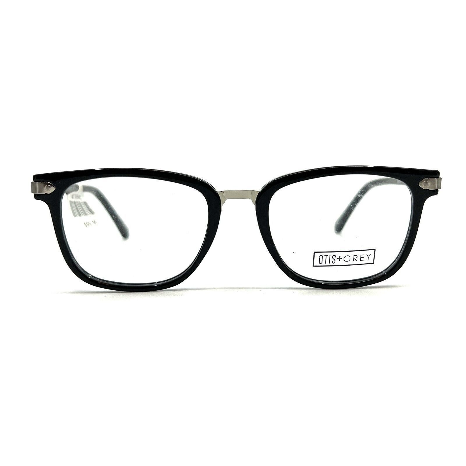 OTIS+GREY OG7008 Black Rectangle Mens Eyeglasses Frame 50-19-140