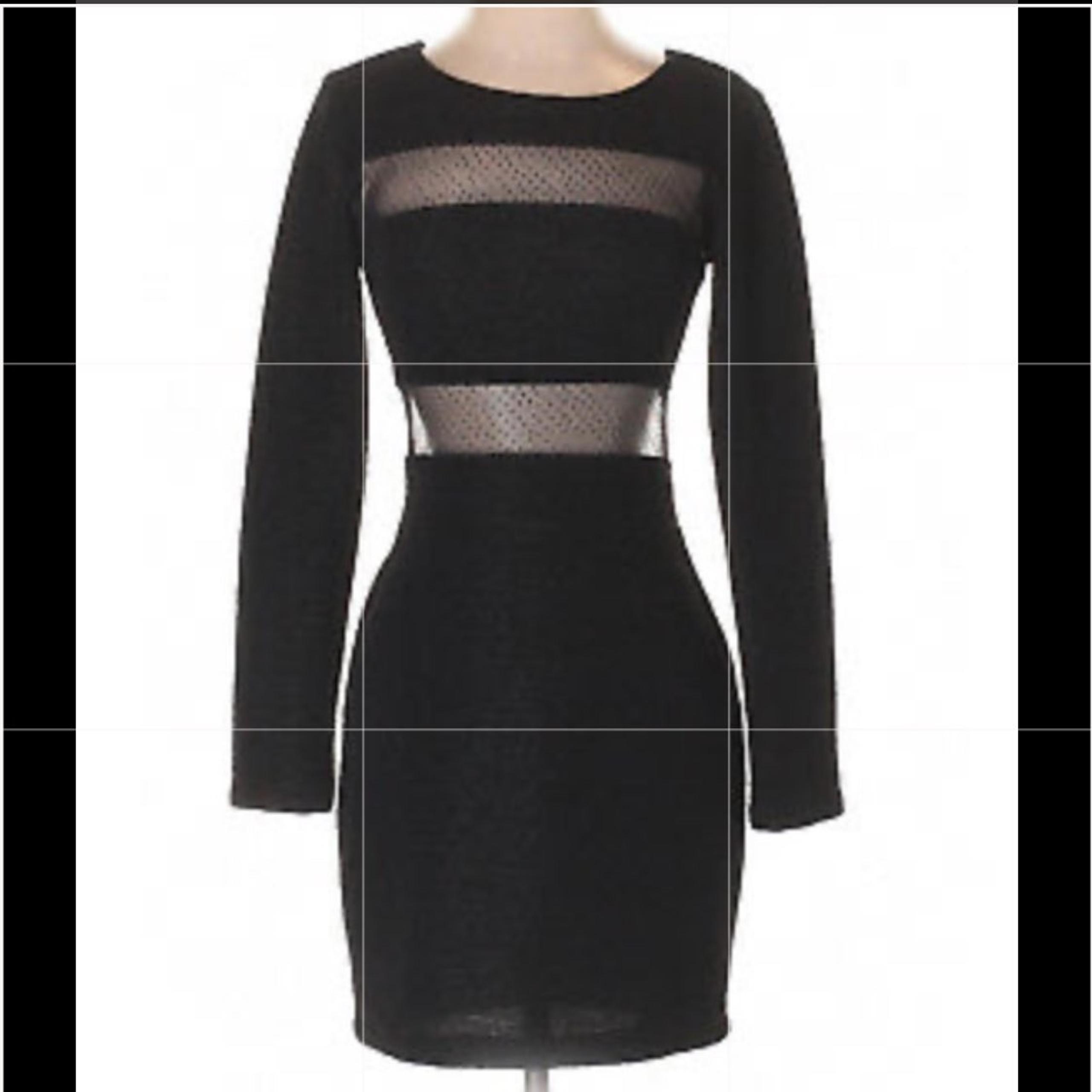 BCBGeneration Black Dress Mesh Cut Outs