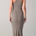 Torn by Kobo Rare Amelia Striped Maxi with train made in New York