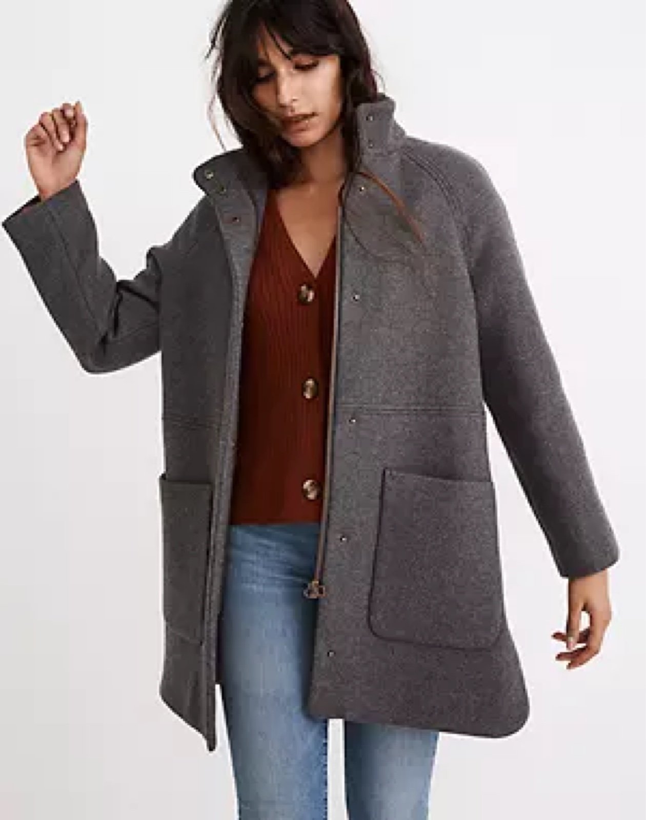Madewell Estate Cocoon Coat in Insuluxe Fabric