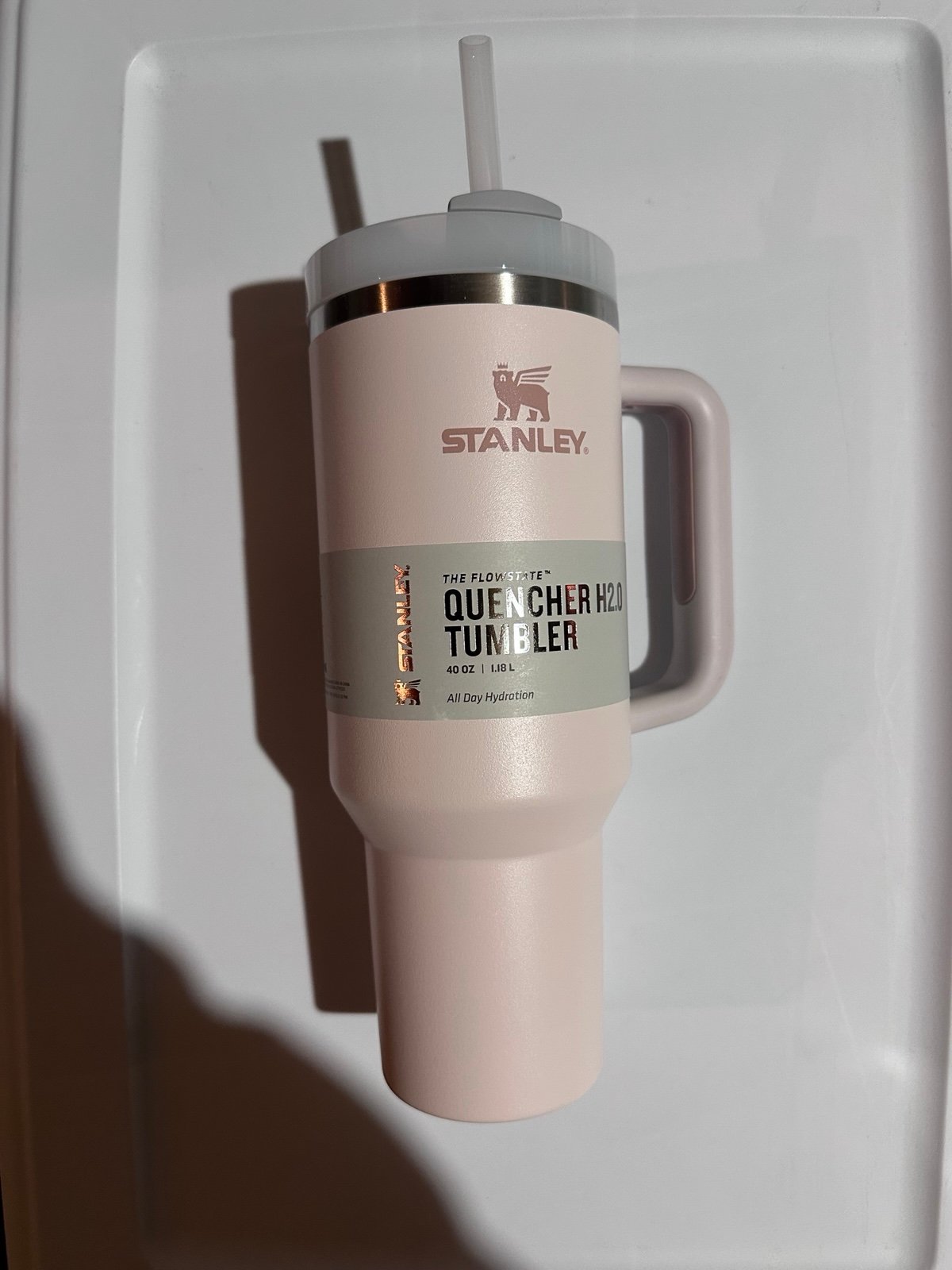 Stanley Quencher h2 .0 40oz tumbler rose quartz