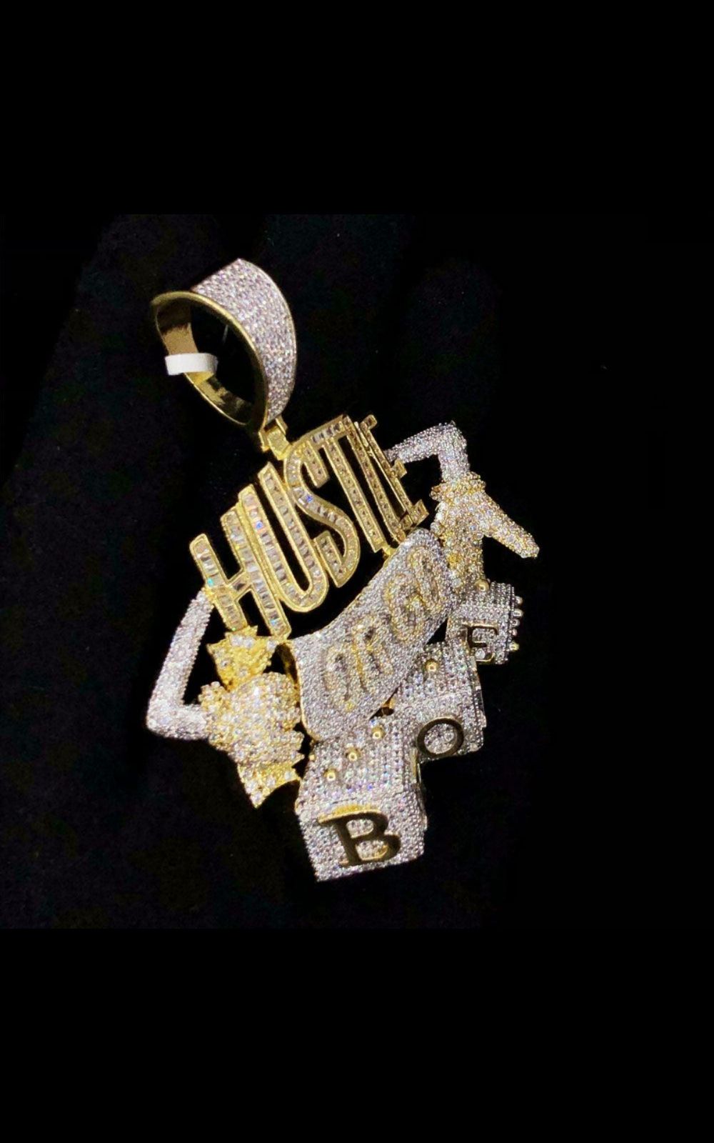 Hustle Or Go Broke Icy Pendant