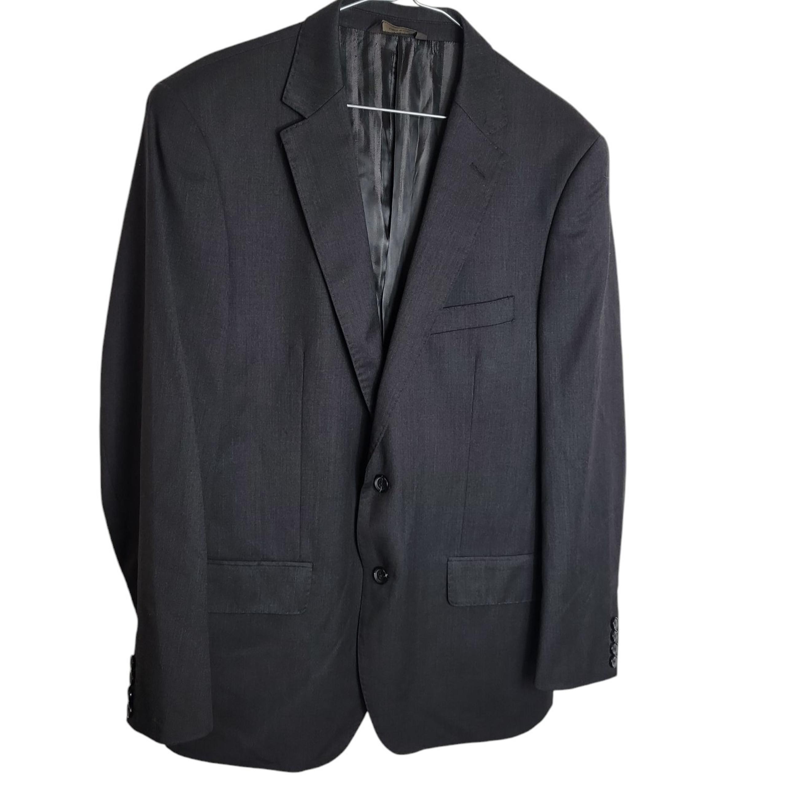 Mens Cosani Dark Gray 100% Wool 42R Blazer