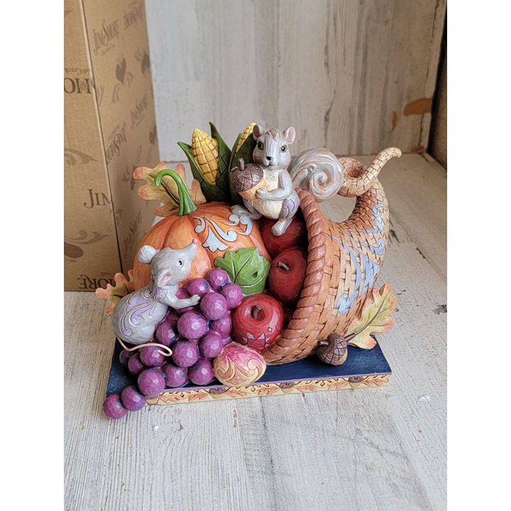 Jim Shore cornucopia Harvest Of Blessings mouse figure decor