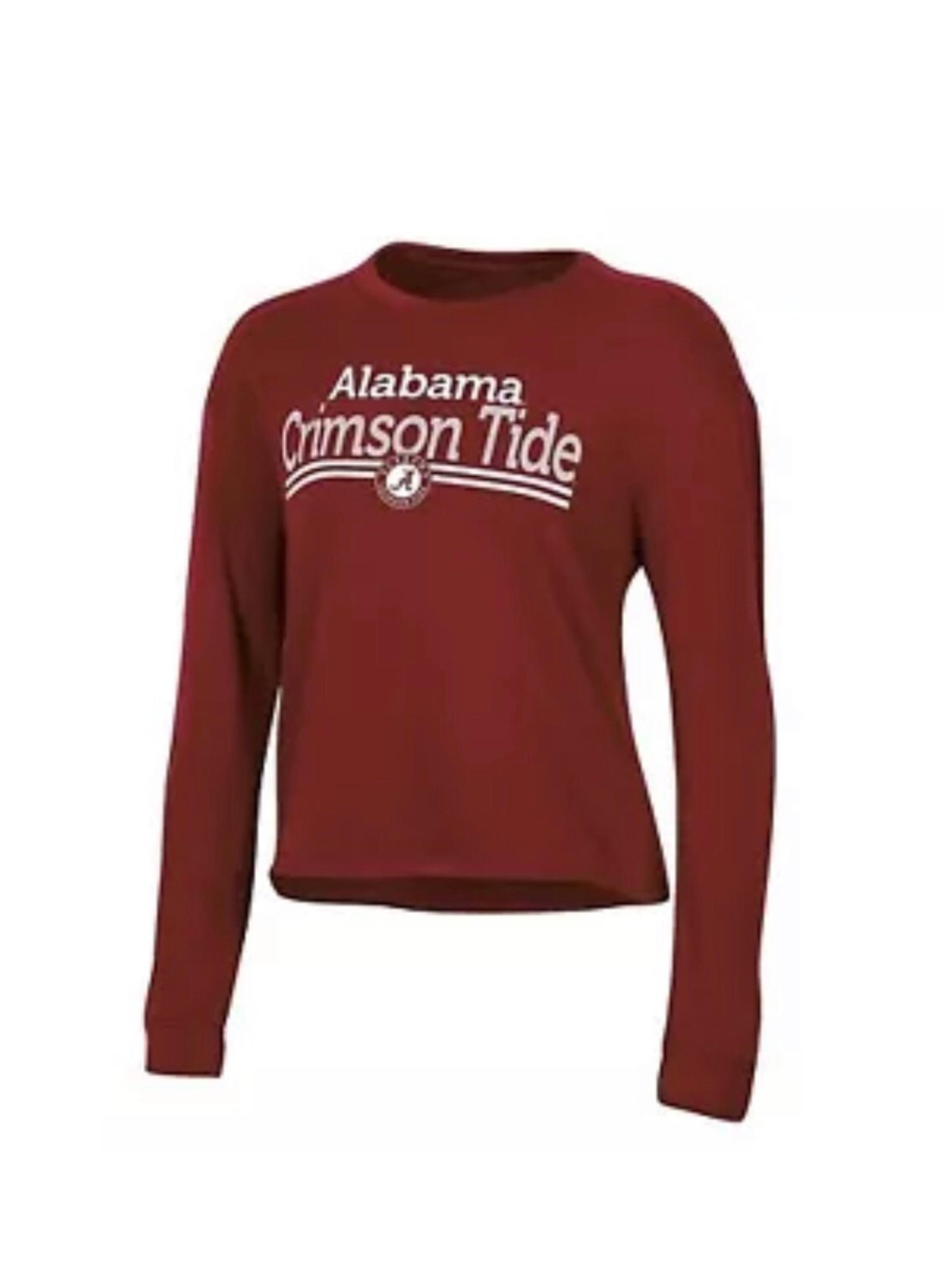 NWT NCAA Alabama Crimson Tide Women's Crew Neck Fleece Sweatshirt Medium