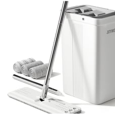 Mop and Bucket with Wringer Set, Wall Mop Cleaning Bucket with Mop, Flat Mop Buc