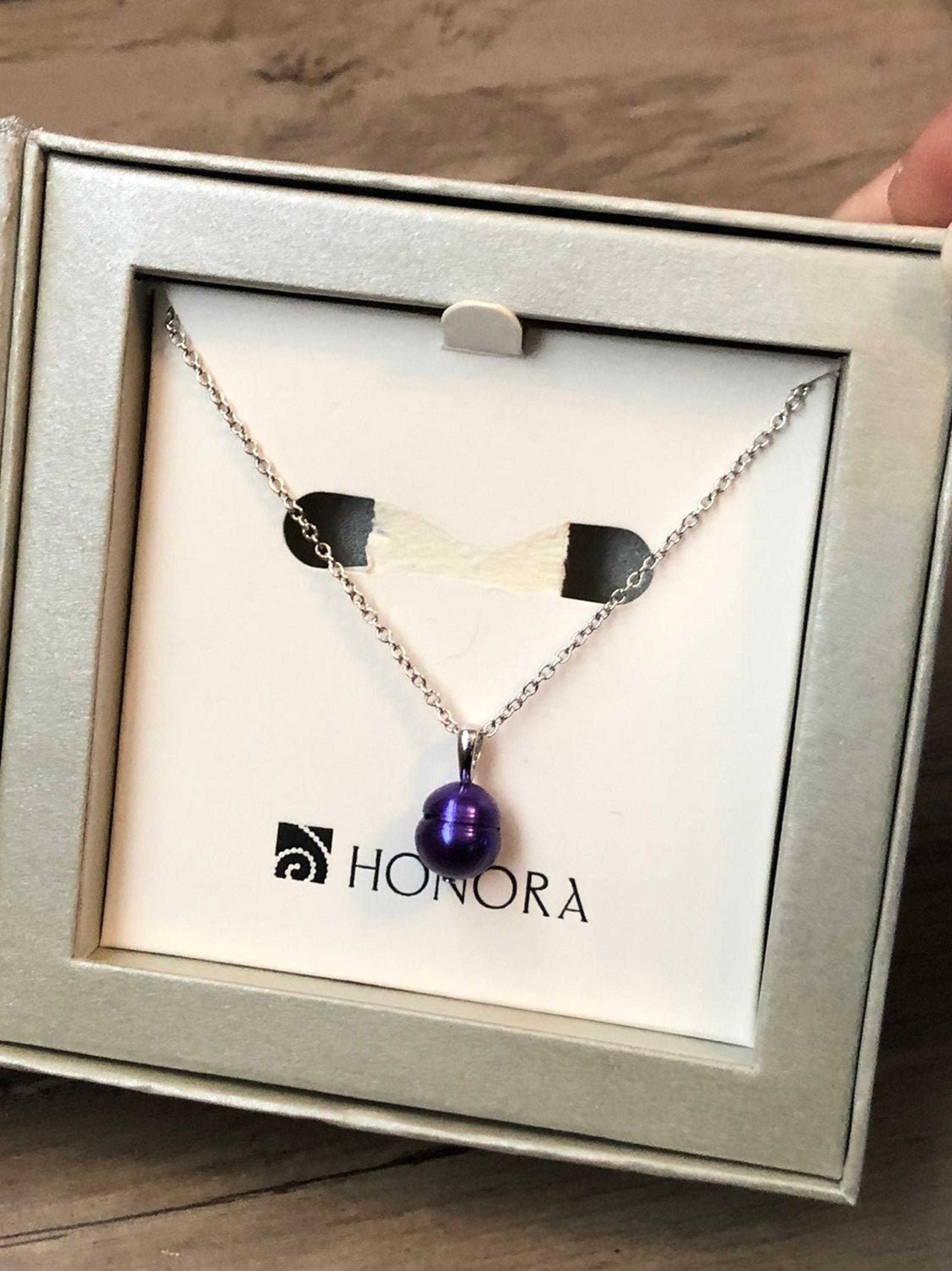 New purple Pearl necklace - Honora