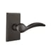 Emtek Durango Passage (Hall & Closet) Door Lever with Rectangle Rose- Flat Black