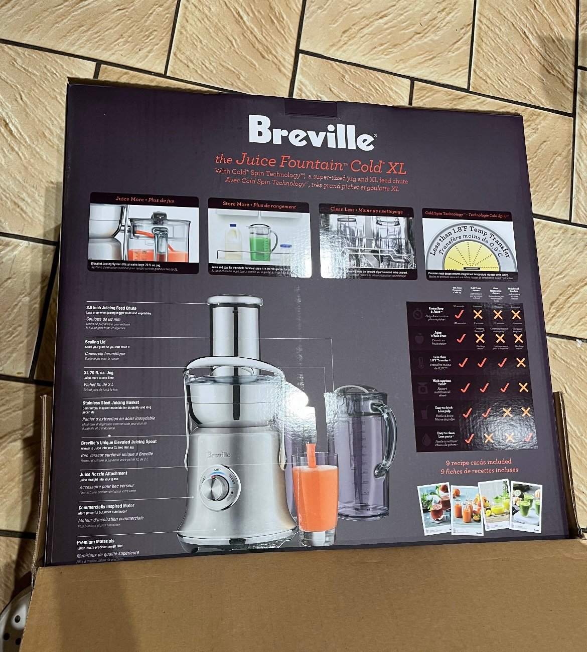 Breville The Juice Fountain Cold XL/BJE830BSS1BUS1 1200W Centrifugal Juicer