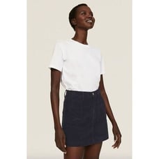 RE/DONE 70s Pocket Mini Corduroy Mini Skirt Blue Womens 28 / Medium