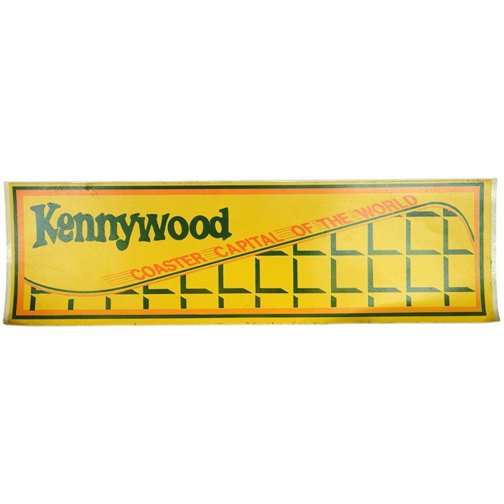 Vintage Kennywood Coaster Capital of the World 11 Bumper Sticker Pittsburgh