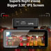Dash Cam Front Rear 4K Built-in GPS 5GHz WiFi, 3.39 inch IPS Screen, Voice Contr
