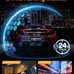 Dash Cam Front Rear 4K Built-in GPS 5GHz WiFi, 3.39 inch IPS Screen, Voice Contr
