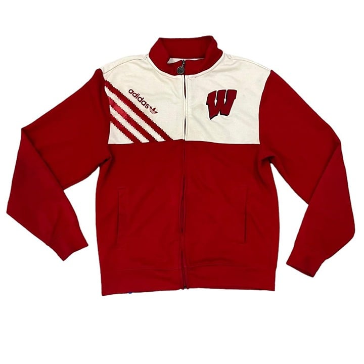 Adidas Men's Red and White Jacket