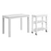 Modern Home Office Parsons Computer Desk with Drawer Rectangular Engineered Wood