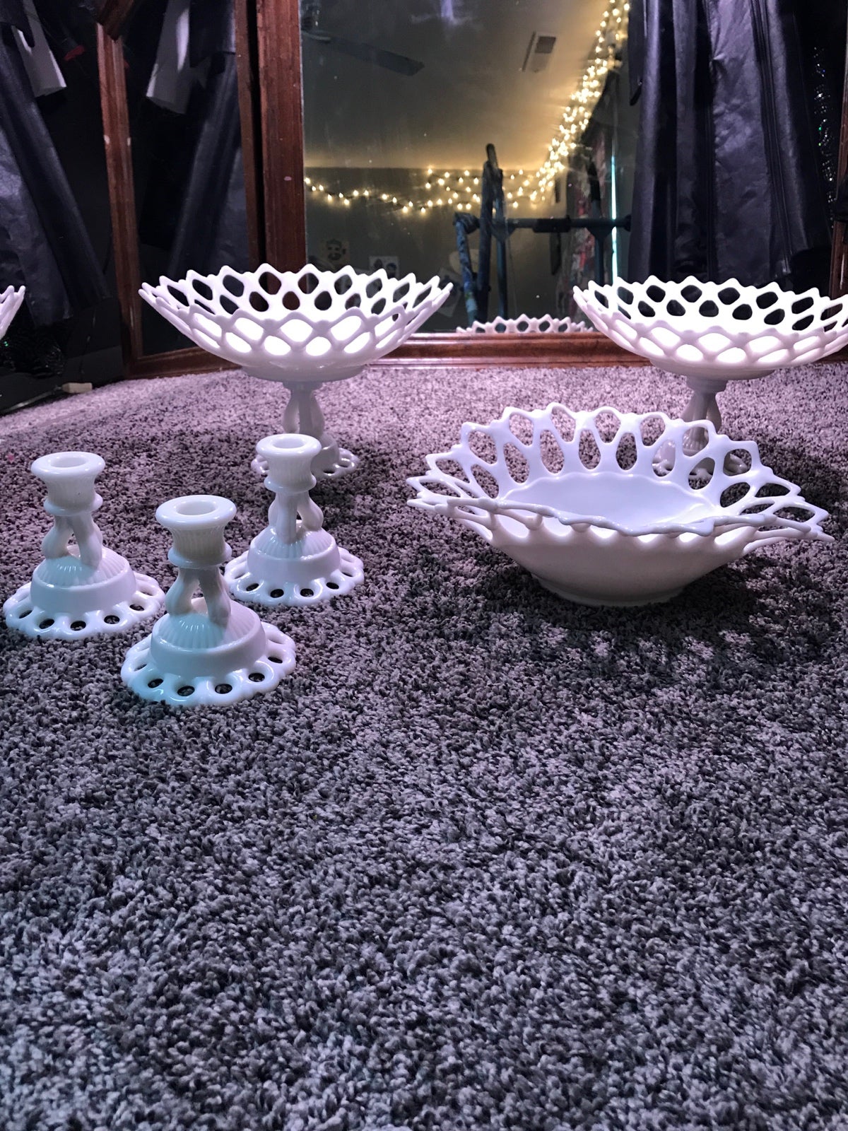 Vintage westmoreland milk glass collection