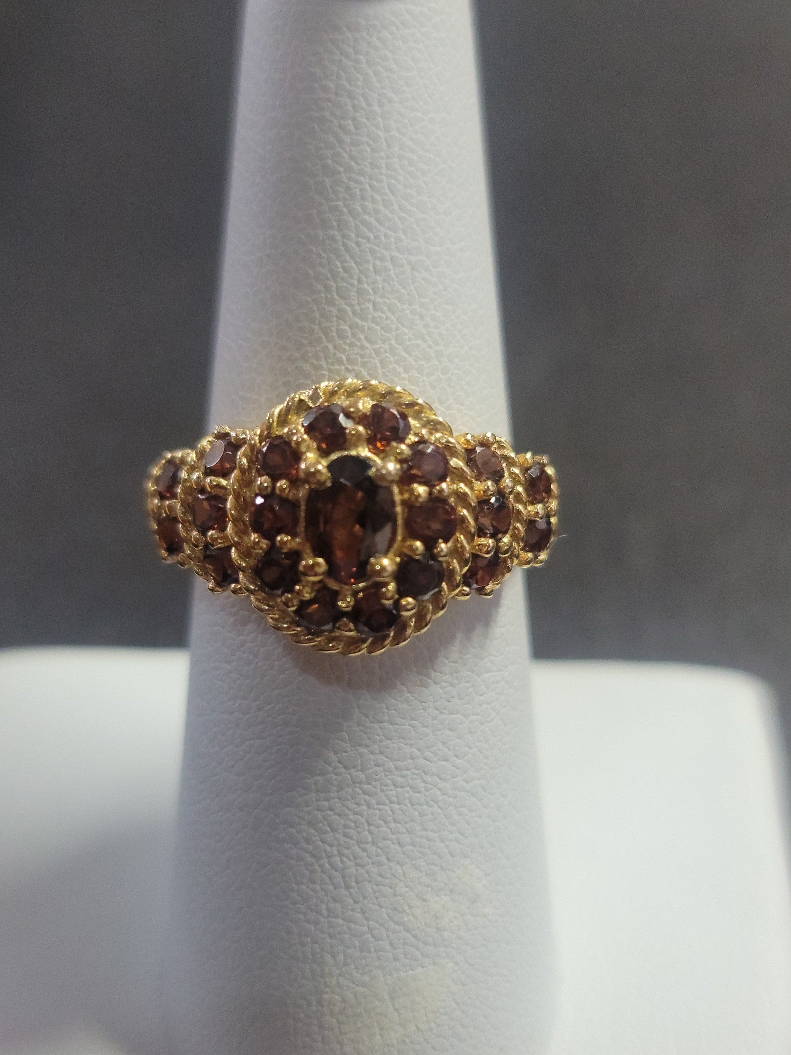 R178 Vintage Red Garnet Ring