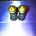 1910 to 1920s heavy weighted brass salt and pepper shakers