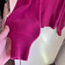 J. Crew 100% Cashmere Sweater Women Size XXS Puff Sleeves Magenta Mock Neck