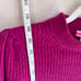 J. Crew 100% Cashmere Sweater Women Size XXS Puff Sleeves Magenta Mock Neck