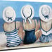 Beach Surf Girls Canvas Nautical Beach Wall Decor 12x16in