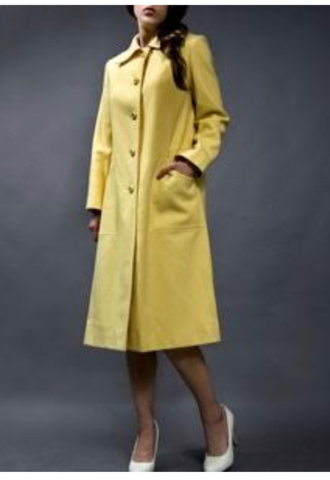 IMPECCABLY TAILORBROOKE Yellow Vintage Coat..M/L