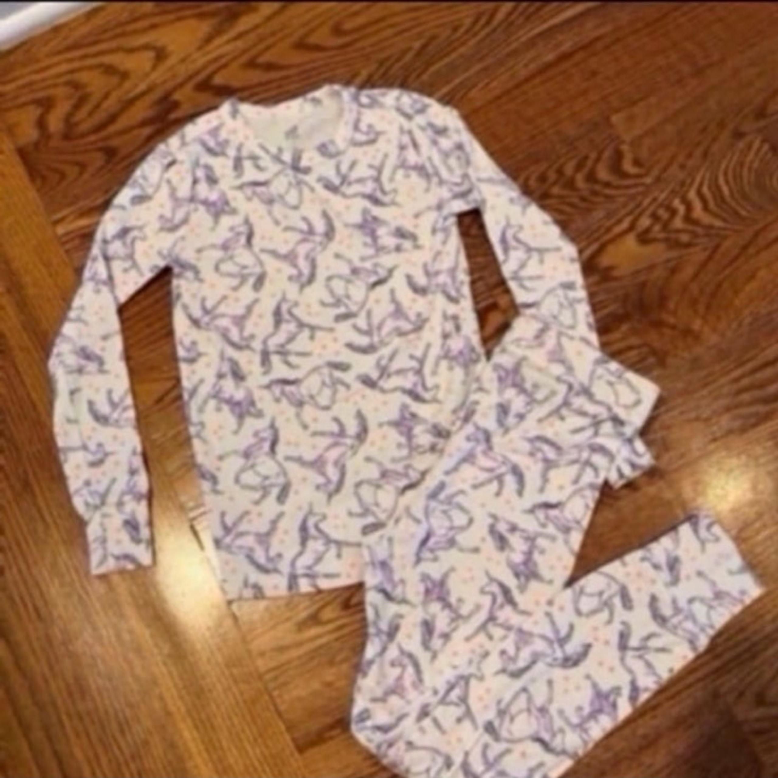 Carters girls white and purple unicorn snug fit long sleeve pajamas