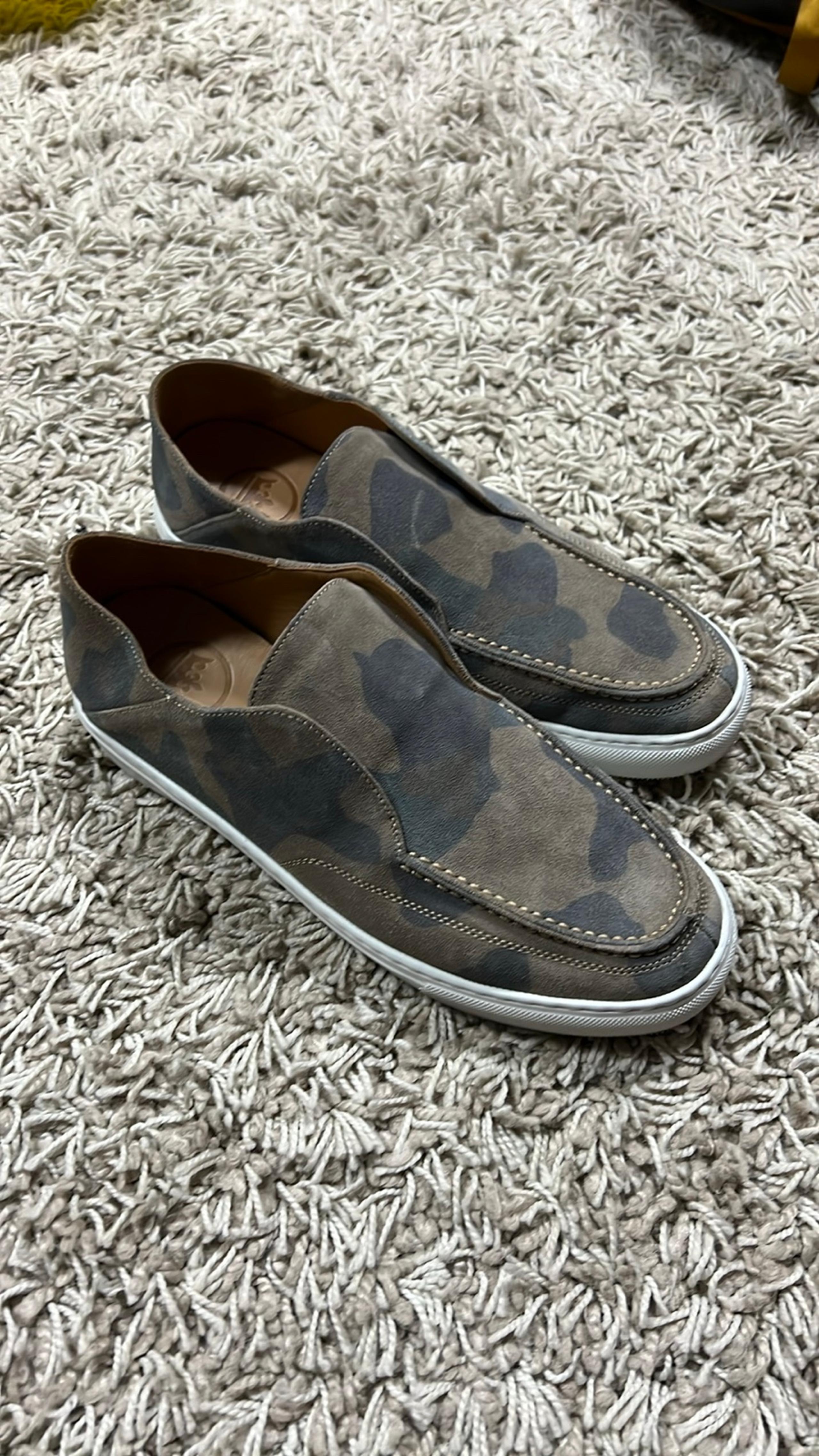 Peter Millar Suede Camouflage Slip-Ons, Men’s 10.5
