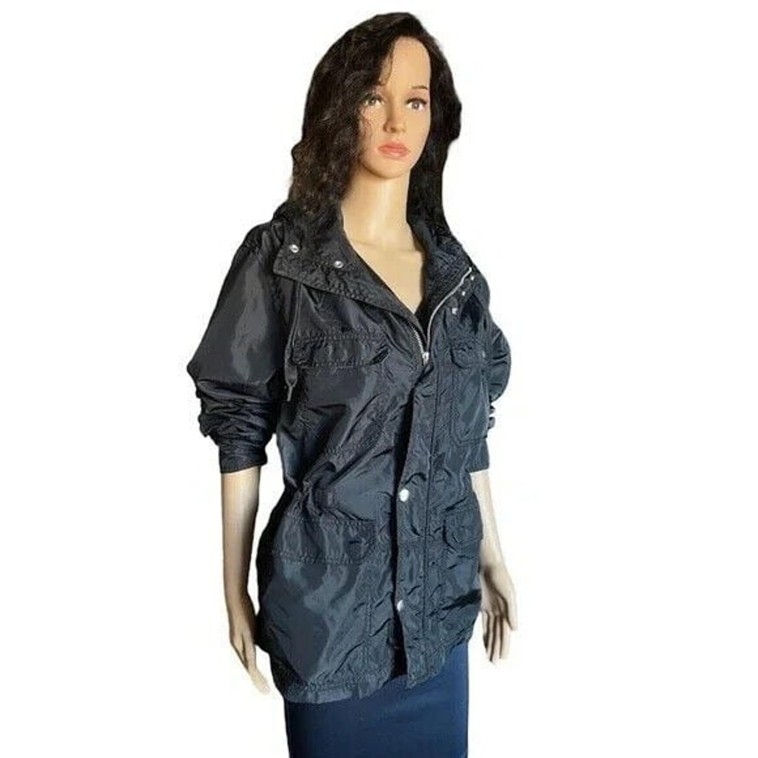 Black Hooded Jacket Size Large - DIESEL
